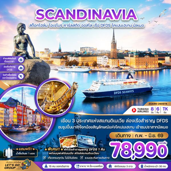 ZGARN-2605TK สแกนดิเนเวีย สวีเดน นอร์เวย์ เดนมาร์ก (พิพิธภัณฑ์เรือรบวาซาร์ ปราสาทมัลเมอ)