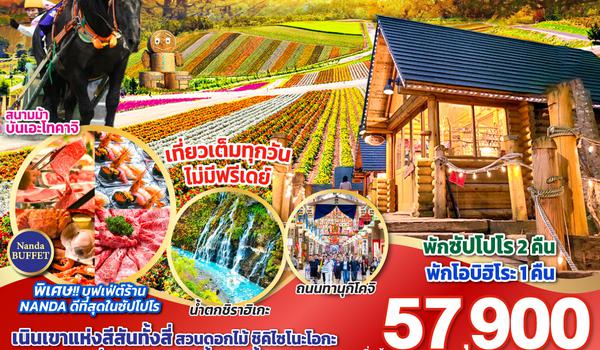 QQGO2CTS-TG042 HOKKAIDO OBIHIRO TOKACHI ONSEN AUTUMN 6D 4N โดยสายการบินไทย [TG]