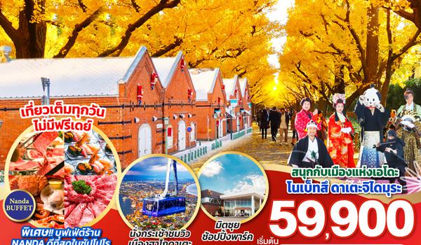 QQGO2CTS-TG040 HOKKAIDO HAKODATE TOYA AUTUMN  6D 4N โดยสายการบินการบินไทย [TG]