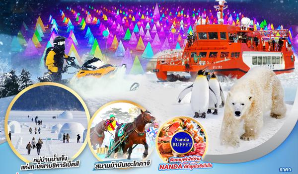 QQGO2CTS-TG032 HOKKAIDO OBIHIRO TOKACHI FESTIVAL ICEBREAKER 6D 4N โดยสายการบินไทย [TG]