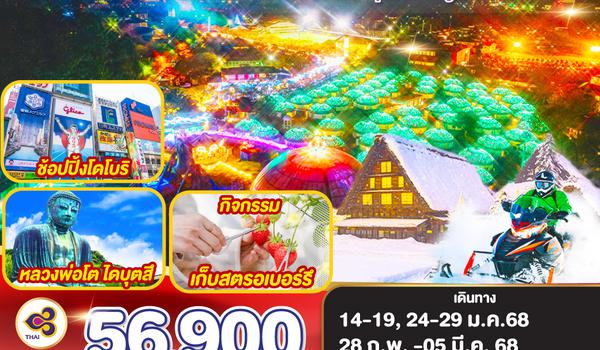 QQGO2HND-TG021 TOKYO OSAKA SNOW ILLUMINATION 6D 4N  โดยสายการบินไทย [TG]