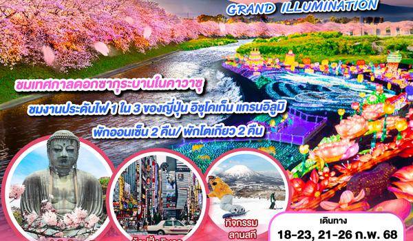 QQGO2NRT-TG063 TOKYO KAWAZU SAKURA GRANDILLUMINATION 6D 4N โดยสายการบินไทย [TG]