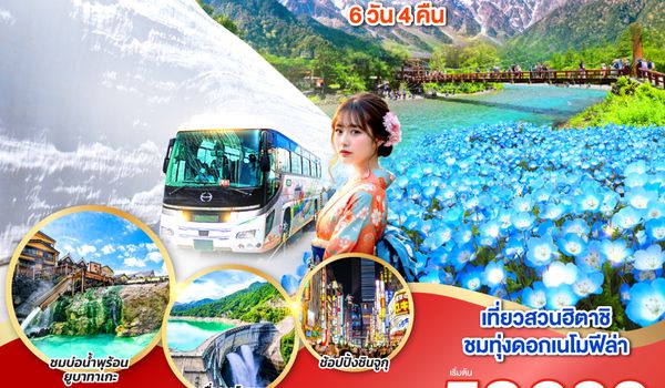 QQGO2NRT-TG095 JAPAN ALPS SNOW WALL TAKAYAMA KAMIKOCHI  6D 4N โดยสายการบินไทย [TG]