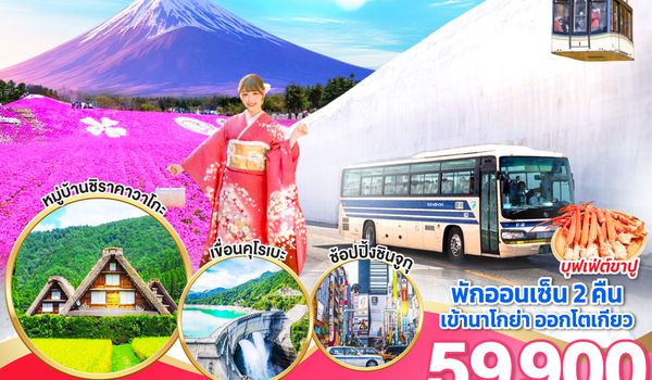 QQGO2NGO-TG073 TAKAYAMA JAPAN ALPS FUJI PINKMOSS  7D 4N โดยสายการบินไทย [TG]