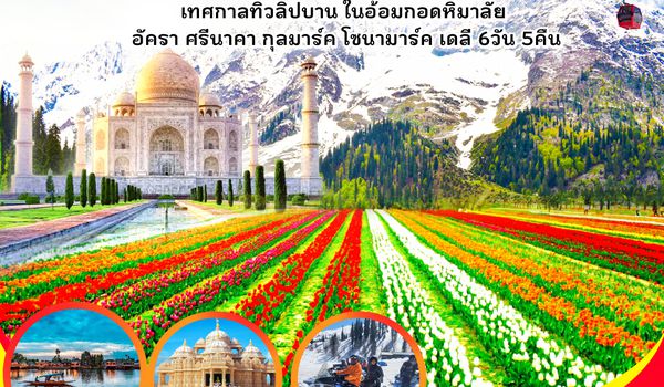 QQGO1DEL-AI001 INDIA แคชเมียร์ ทัชมาฮาล เทศกาลทิวลิปบาน กลางอ้อมกอดหิมาลัย 6วัน 5คืน โดยสายการบิน AIR INDIA (AI)