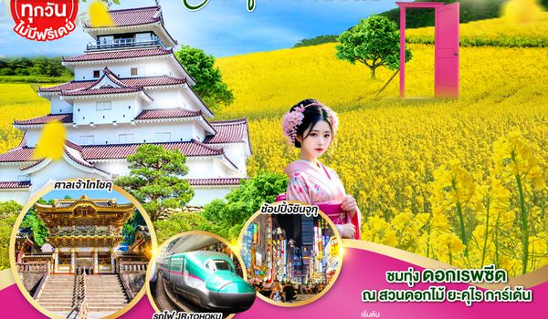 QQGO2HND-TG048 TOKYO TOHOKU FUKUSHIMA SENDAI COLORFUL 6D 3N โดยสายการบินไทย [TG]