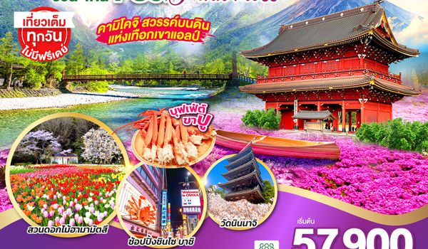 QQGO2NGO-TG079 TAKAYAMA KAMIKOCHI FLOWER FUJI PINKMOSS  6D 4N โดยสายการบินไทย [TG]