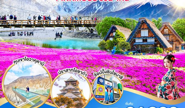 QQGO2HND-TG045 TOKYO OSAKA TAKAYAMA KAMIKOCHI PINKMOSS 6D 4N โดยสายการบินไทย [TG]