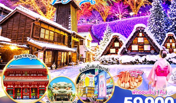 GO2HND-TG058 TOKYO OSAKA TAKAYAMA ILLUMINATION WINTER 6D 4N โดยสายการบินไทย [TG]