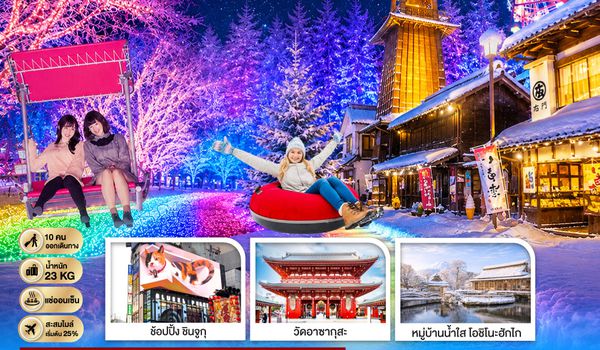 GO2NRT-TG103 TOKYO FUJI ILLUMINATION SKI WINTER  NEW YEAR 6D 4N โดยสายการบินไทย [TG]