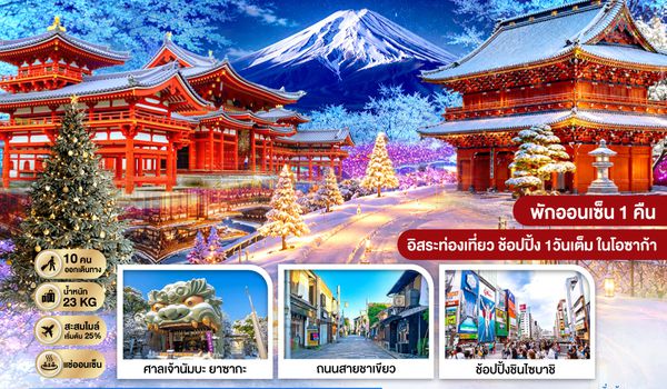 GO2HND-TG059 TOKYO OSAKA ILLUMINATION CHRISTMAS & NEW YEAR 6D 4N โดยสายการบินไทย [TG]