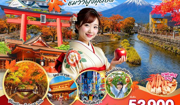 GO2KIX-TG094 OSAKA TOKYO KAWAGUCHIKO AUTUMN  ชมวิวฟูจิสุดฮิต 6D 3N โดยสายการบินไทย [TG]