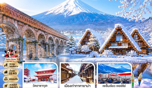 GO2KIX-TG095 OSAKA SHIRAKAWAGO FUJI TOKYO WINTER 6D 4N โดยสายการบินไทย [TG]