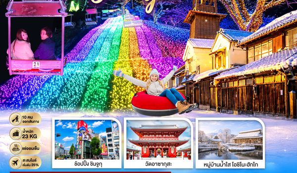 GO2NRT-TG103 TOKYO FUJI ILLUMINATION SKI WINTER  NEW YEAR 6D 4N โดยสายการบินไทย [TG]