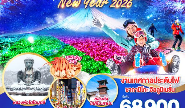 QQGO2NRT-TG082 TOKYO FUJI SKI WINTER NEW YEAR 6D 4N โดยสายการบินไทย [TG]