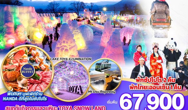 QQGO2CTS-TG055 HOKKAIDO TOYA SNOW LAND SNOW FEST 2026 6D 4N โดยสายการบินไทย [TG]