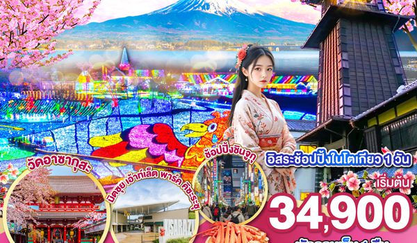 QQGO2NRT-VZ002 TOKYO FUJI SAKURA ILLUMINATION 5D 3N โดยสายการบินไทยเวียตเจ็ทแอร์ [VZ]