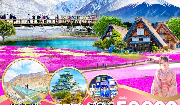 QQGO2NRT-TG096 TOKYO FUJI OSAKA KAMIKOCHI PINKMOSS 6D 4N โดยสายการบินไทย [TG]