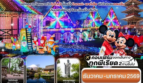 CXJNRT10 โตเกียว ฟูจิ งานประดับไฟเยอรมันวิลเลจ 5วัน3คืน อิสระช้อปปิ้งเต็มวัน