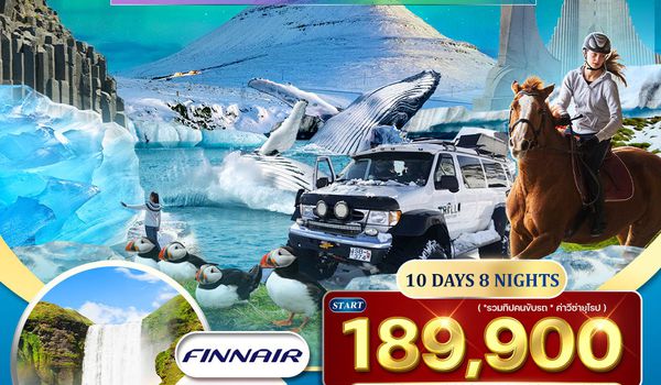 ทัวร์พรีเมี่ยม ไอซ์แลนด์ ล่าแสงเหนือ 10 วัน 8 คืน (AY) NOV 2025 - MAR 2026
