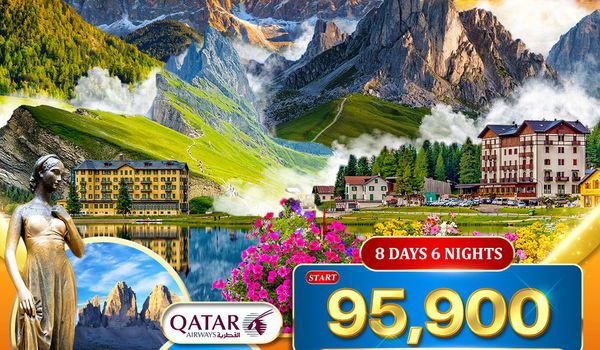 ทัวร์เที่ยวอิตาลีเหนือสุดโรแมนติก 8 วัน เวโรน่า–เวนิส–โดโลไมต์ 8 วัน QR MAY-OCT 2026