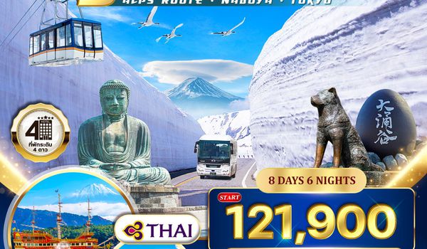ทัวร์พรีเมียมญี่ปุ่น แอลป์ เส้นทางนาโกย่า – โตเกียว 8 วัน (TG) MAY - JUN 26