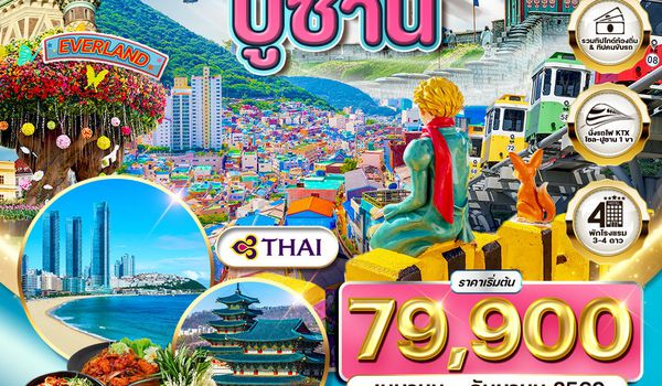ทัวร์เกาหลี - โซล - ปูซาน - สวนสนุก EVERLAND 10 วัน (TG) MAR - SEP 2026
