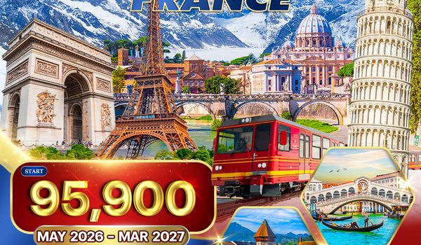 ทัวร์อิตาลี - สวิตเซอร์แลนด์ - ฝรั่งเศส 10 วัน (EY) MAY 26 - MAR 27