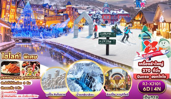 RJ-XJ101 ทัวร์ เรียล เรียล...ฮอกไกโด หิมะปีใหม่ ขาวจับใจ 6 วัน 4 คืน