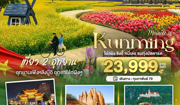 BT-KMG54_KY มหัศจรรย์..KUNMING เที่ยว 2 อุทยาน ชมทุ่งมัสตาร์ด