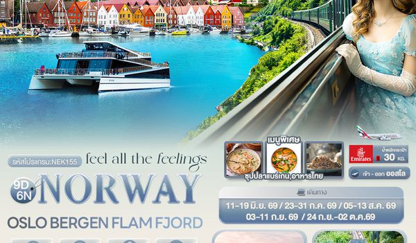 NEK155 feel all the feeling NORWAY OSLO BERGEN FLAM FJORD 