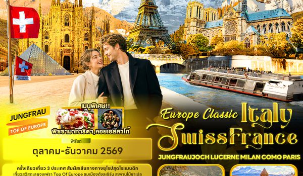 IEK177 Europe Classic Italy Swiss France JUNGFRAUJOCH LUCERNE MILAN COMO PARIS