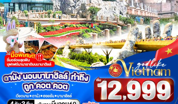 VDAD43FD-10 ดานัง พักบานาฮิลล์ ทำถึง ถูกคอตคอต 4วัน 3คืน BY FD