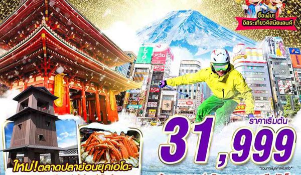 NRT36 DMK  XJ TOKYO WINTER หนาวสะบัด FREEDAY (บินสาย กลับดึก) DEC-FEB 5D3N