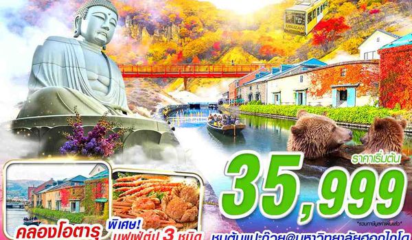 CTS68 XJ DMK HOKKAIDO AUTUMN TOYA ใบไม้หลากสี  (FREEDAY) OCT 6D4N