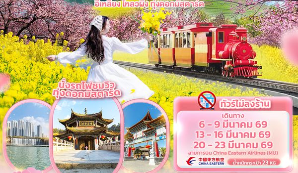 CMU290 Love in Full Bloom คุนหมิง อี้เหลียง โหลวผิง ทุ่งดอกมัสตาร์ด 4วัน 3คืน