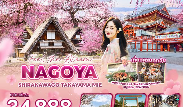 JXJ227 Feel the Bloom NAGOYA  SHIRAKAWAGO TAKAYAMA MIE 5 วัน 3 คืน