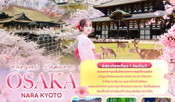 JXJ248 Kansai Sakura OSAKA NARA KYOTO 5 วัน 3 คืน