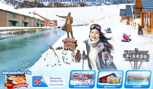 JXJ268 Winter Dream HOKKAIDO SAPPORO ASAHIKAWA FURANO OTARU 6วัน 4คืน