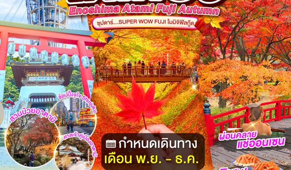 XJ364 ENOSHIMA ATAMI TOKYO FUJI AUTUMN 5D 3N BY XJ --- NOV - DEC'26 -- ซุปตาร์...SUPER WOW FUJI โมมิจิฟีลกู๊ด ProgramId:415