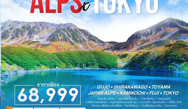 SHTGNGO10 - ทัวร์ JAPAN ALPS THE PEAK AUTUMN TOKYO 6 วัน 4 คืน (TG) 