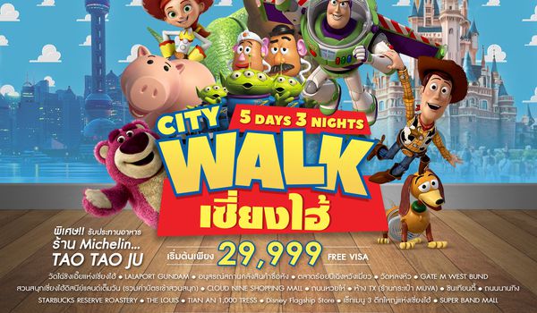 SHMUPVG31 - ทัวร์คุณธรรม เซี่ยงไฮ้ City Walk ดิสนีย์แลนด์ 5 วัน 3 คืน (MU) 