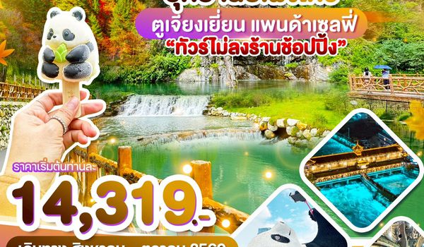 WDTFU009 เฉิงตู อุทยานปี้เผิงโกว ตูเจียงเยี่ยน แพนด้าเซลฟี่ 4วัน3คืน บิน EU