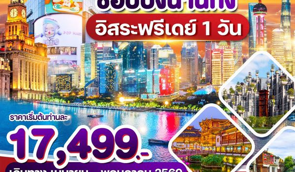 WDPVG003 เซี่ยงไฮ้ ถนนนานกิง FreeDay 5วัน3คืน บิน 9C