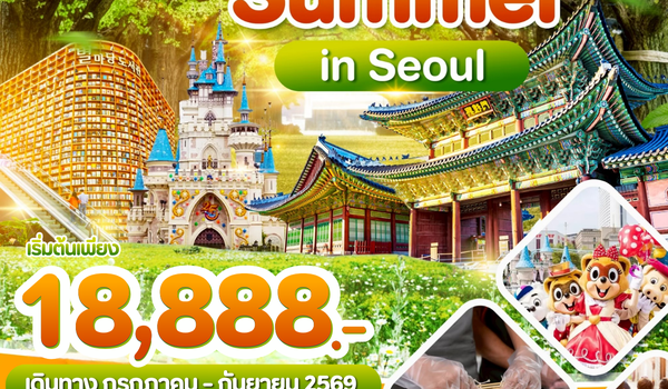 WDICN007 เกาหลี Summer in Seoul อิสระฟรีเดย์ 1 วันเต็ม 5วัน3คืน บิน TW