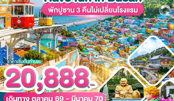 WDPUS001 ปูซาน Have Fun in Busan 5วัน3คืน บินBX