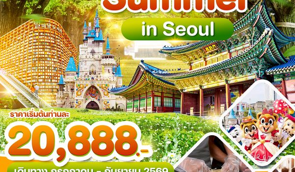WDICN007 เกาหลี Summer in Seoul อิสระฟรีเดย์ 1 วันเต็ม 5วัน3คืน บิน TW