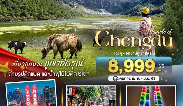 BT-TFU62_3U มหัศจรรย์...เฉิงตู มรดกโลกภูเขาสี่ดรุณี (ไม่ร่วมโปร)