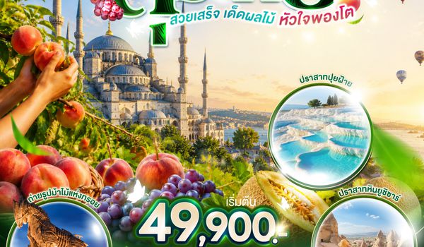 GO3IST-TK018 ตุรเคีย  สวยเสร็จ เด็ดผลไม้ หัวใจพองโต 9 วัน 7 คืน  โดยสายการบินเตอร์กิช Turkish Airlines (TK)