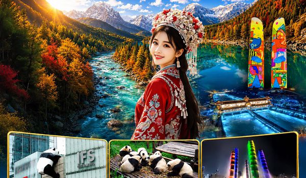 QQGO1CNXTFU-EU027 บินตรงเชียงใหม่  สวยจิ้ง.. !! ฤดูกาล..ใบไม้เปลี่ยนสี  เฉิงตู สี่ดรุณี  ปี้เผิงโกว 5 วัน 4 คืน  ** เที่ยวเต็มอิ่ม..ไม่ลงร้านช้อป** โดยสายการบิน Chengdu Airlines (EU)